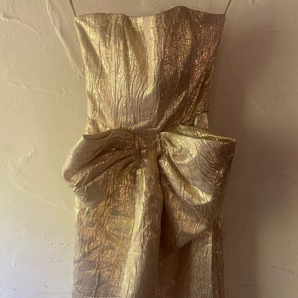 Vintage Victor Costa gold dress - Picture 1 of 5